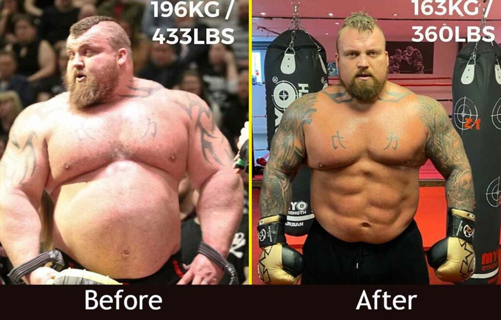 Eddie Hall After ad Before